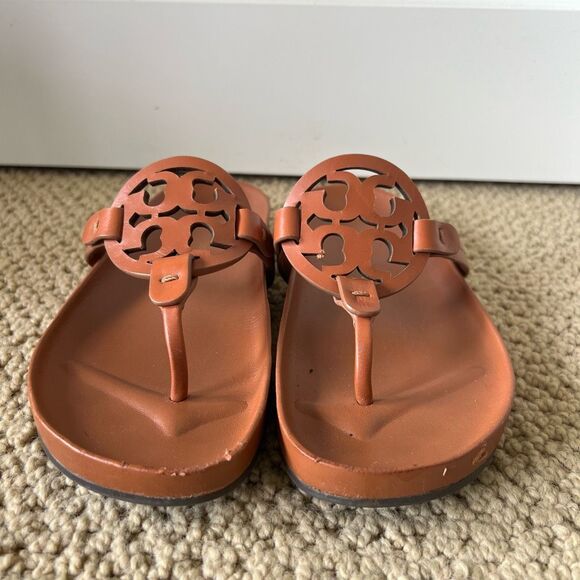 Tory Burch Miller Cloud Sandal in Bourbon Miele - Picture 3 of 5